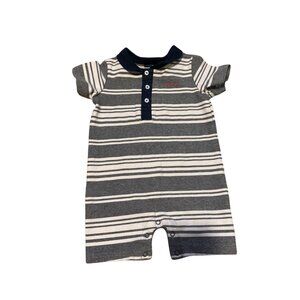 Andy & Evan Striped Romper Boys 18-24 Months